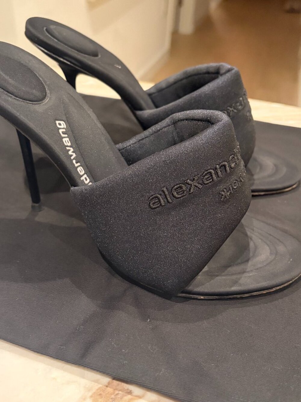 Alexander Wang Sienna Padded Lycra Mules - size 40